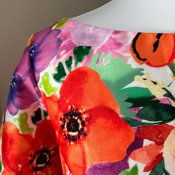 Plus Size Cocktail Dress 1X Retro Semi Formal Party 60s 16W Classic Eshakti Boho - Picture 3 of 11